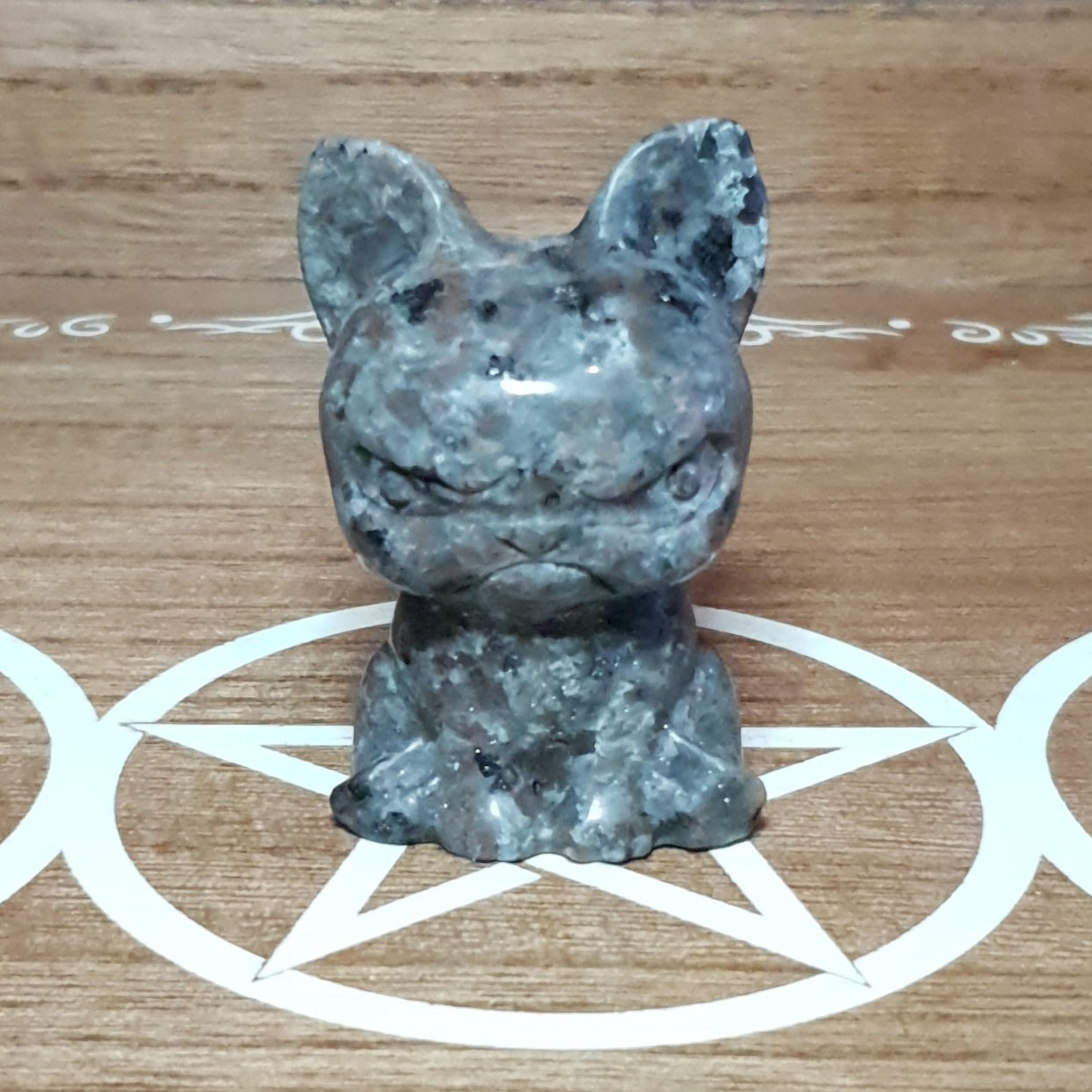 Angry Dog Carvings. Comes in Ruby Zoisite and Yooperlite.