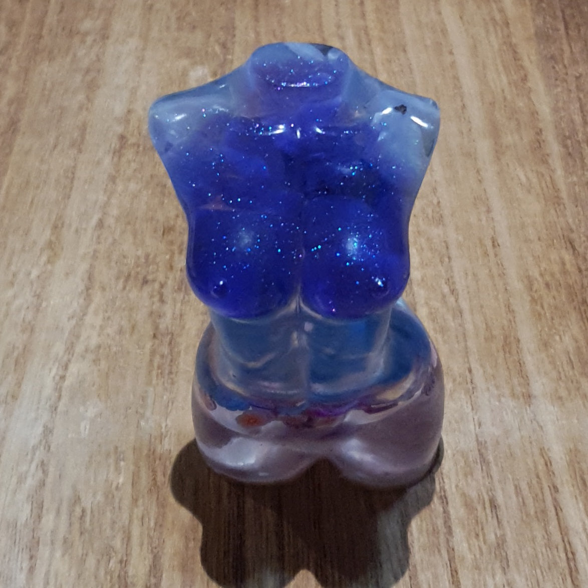 Blue Lace Agate & Amethyst Resin Lady Bodice.