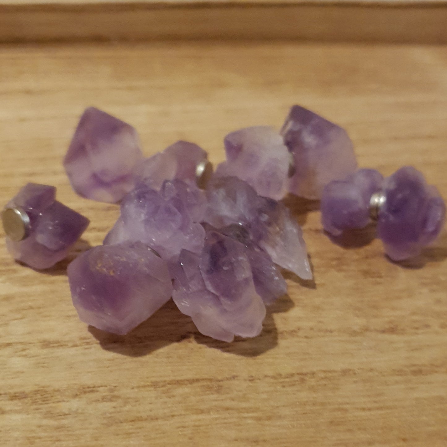 Raw Popcorn Amethyst Magnet.