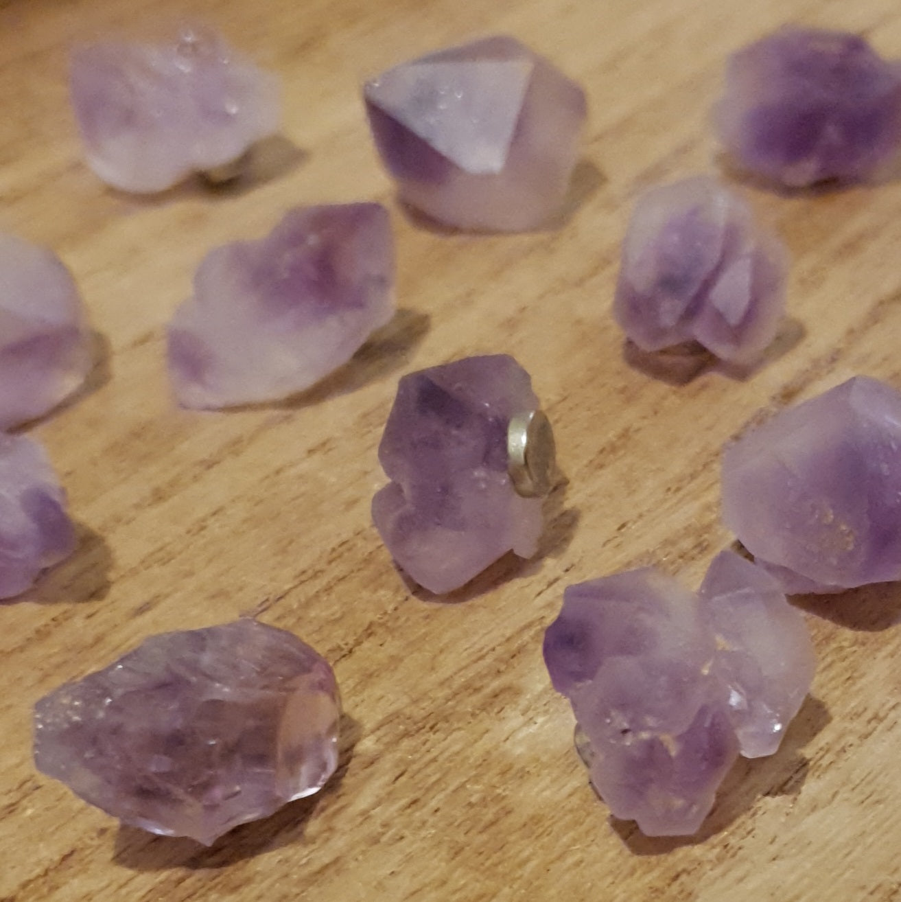 Raw Popcorn Amethyst Magnet.