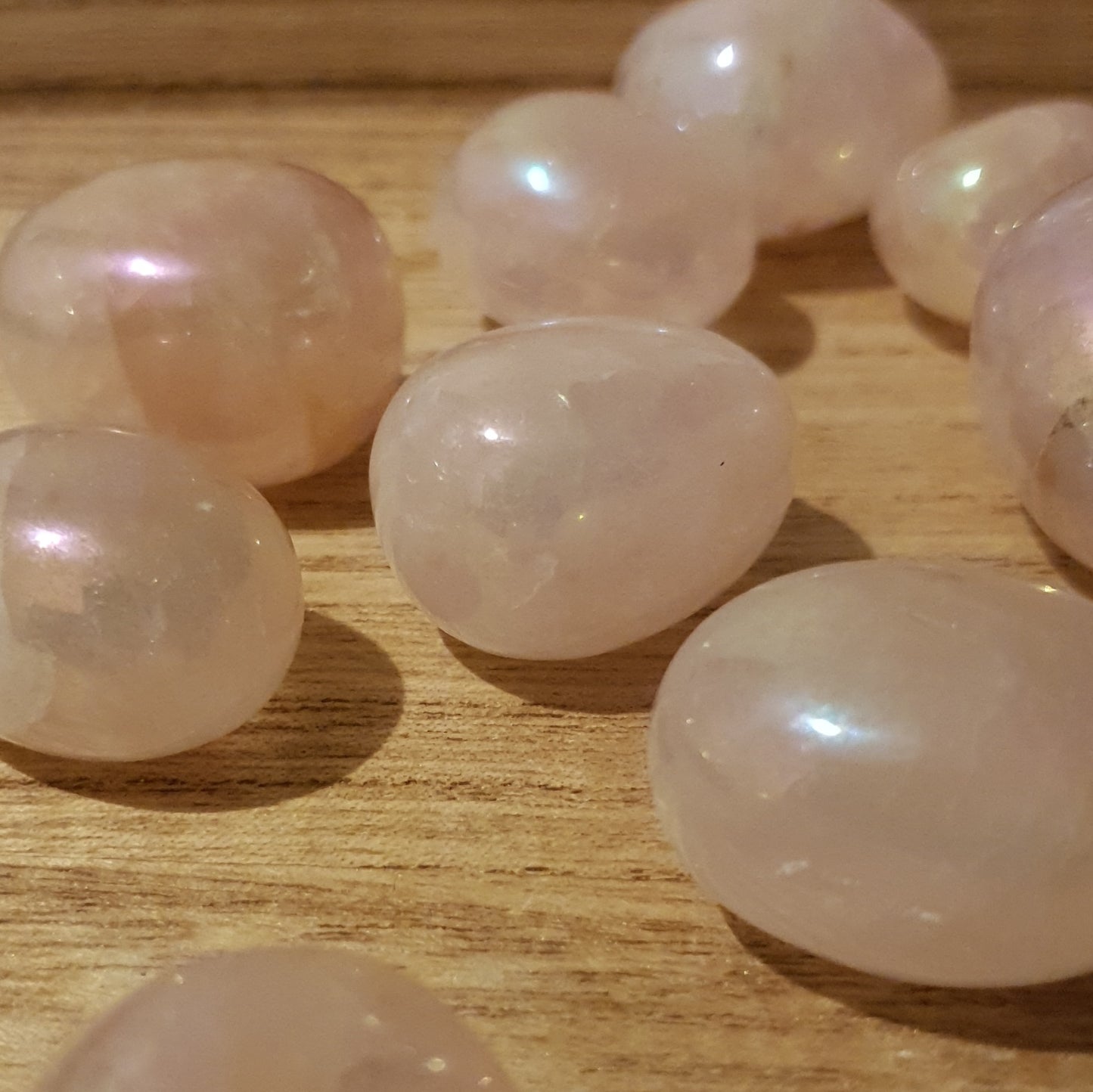 Aura Rose Quartz Large Tumble.