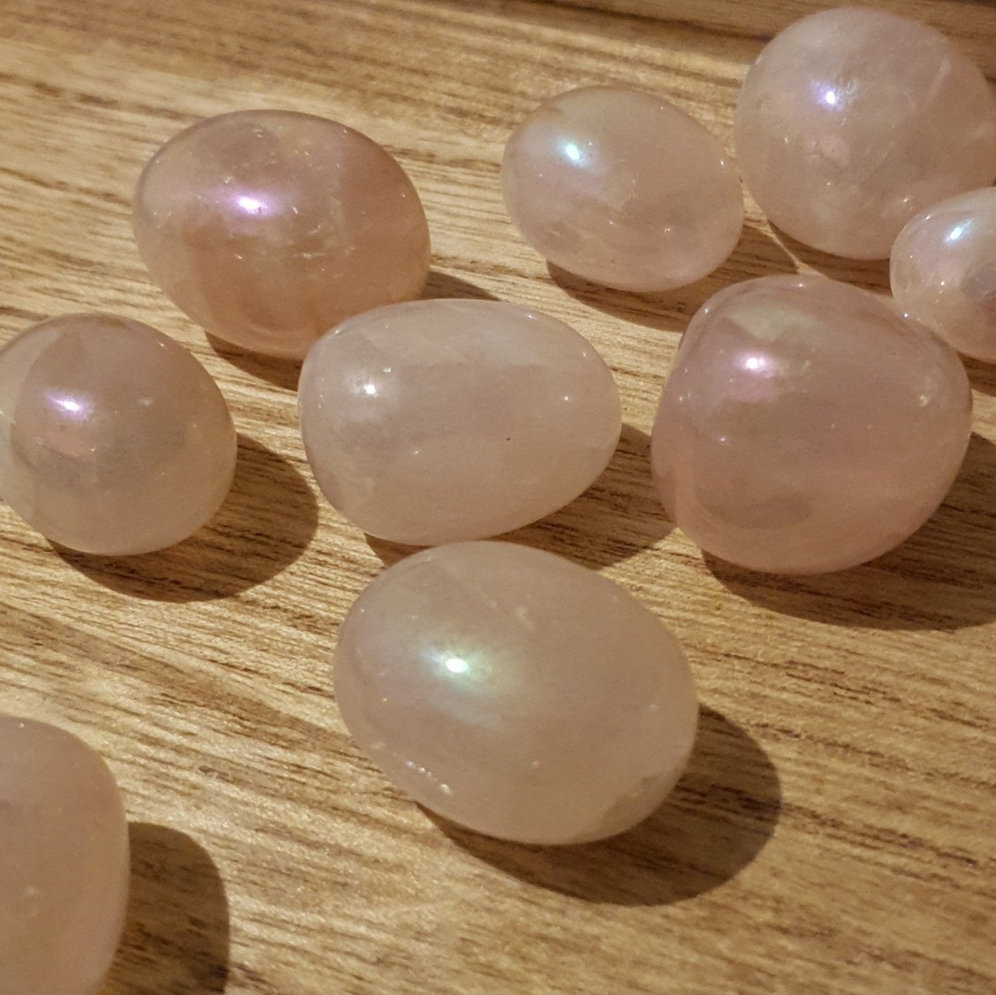 Aura Rose Quartz Large Tumble.