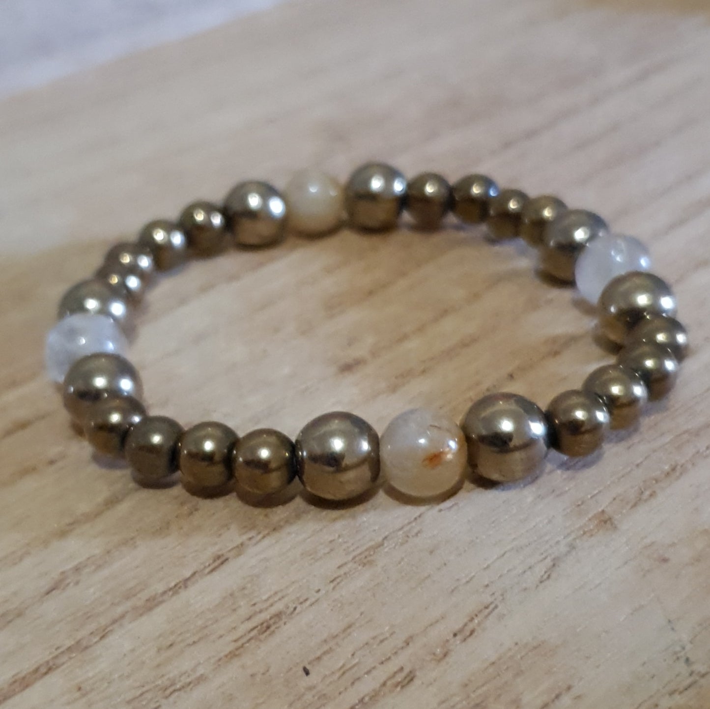 Electroplated Gold Hematite Bracelets. Available in Assorted Materials.