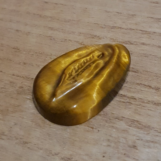 Tigers Eye Lady Part. Crystal Vagina Carving.