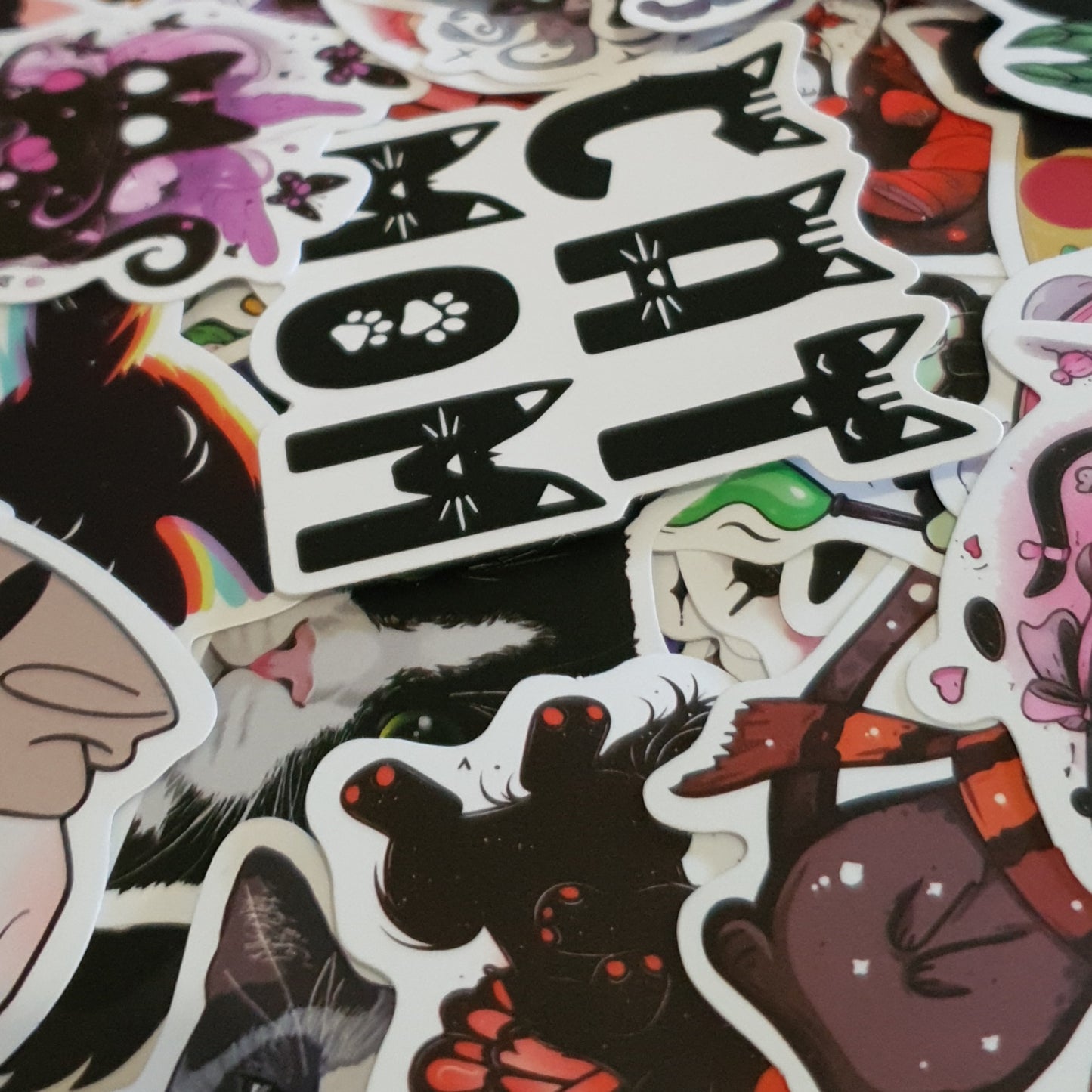 Black Cat Stickers. 10 Packs of Black Cat Themed Stickers.