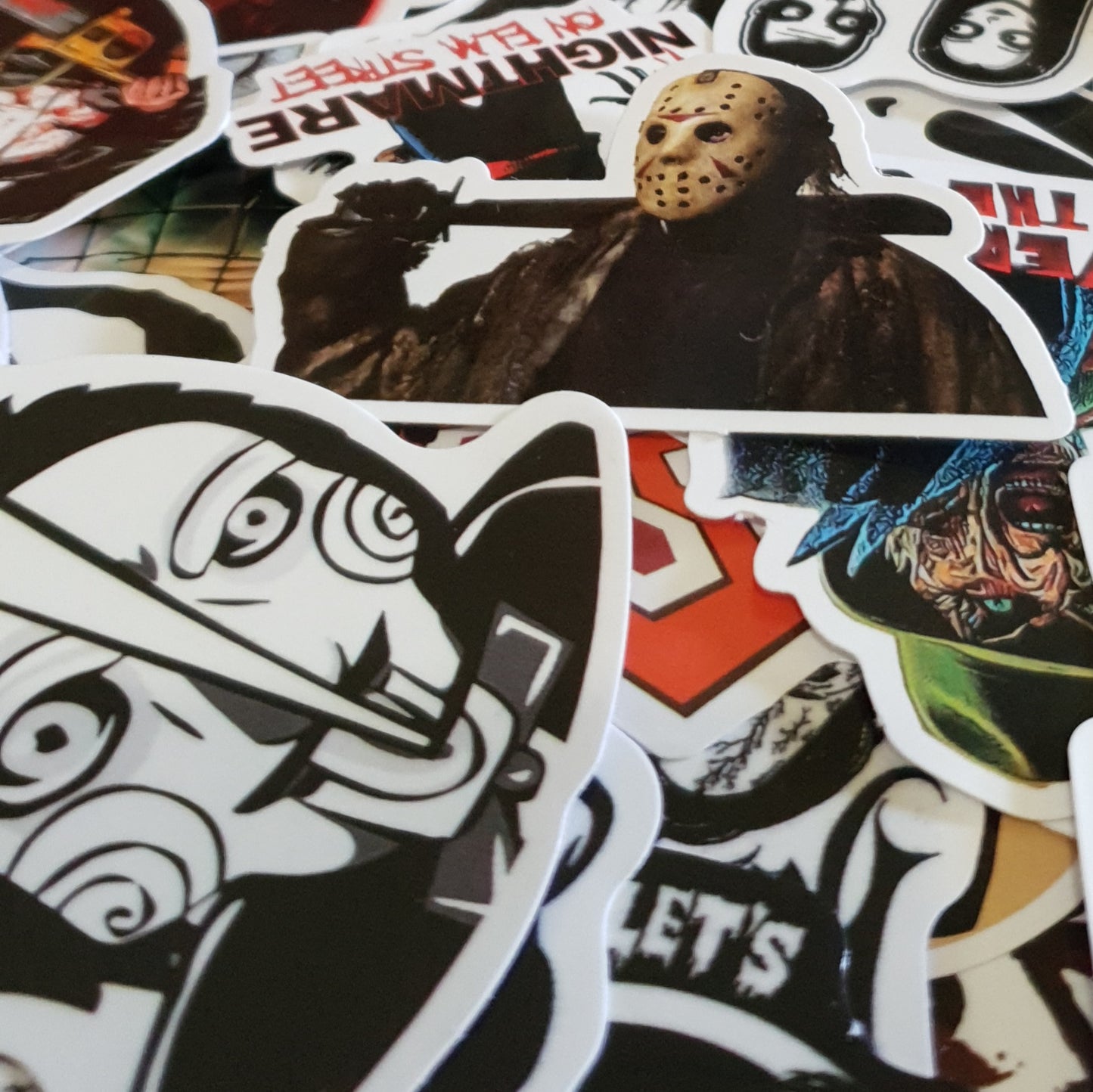 Horror Movie Stickers. 10 Pack of Horror Themed Stickers.