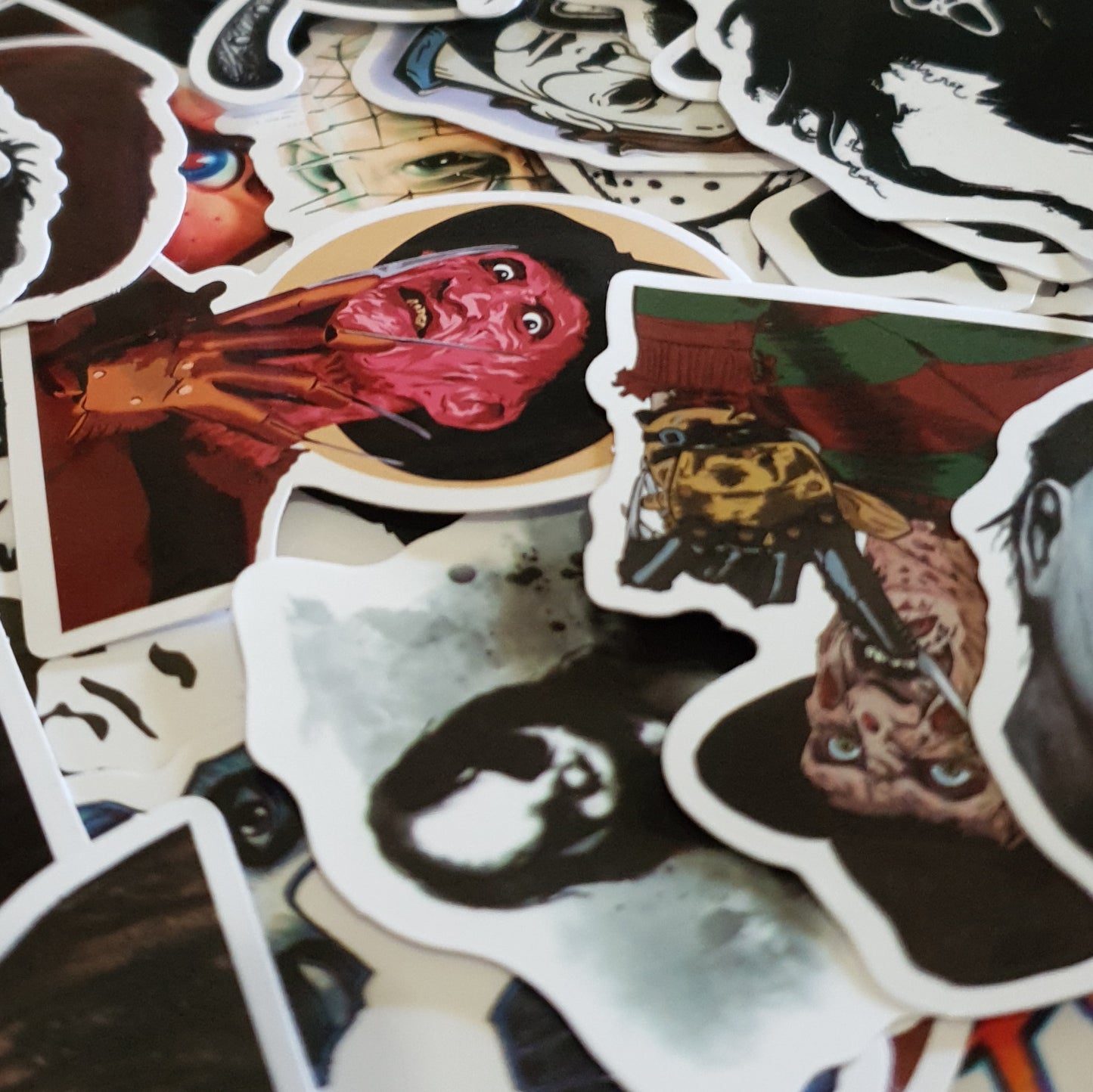 Horror Movie Stickers. 10 Pack of Horror Themed Stickers.