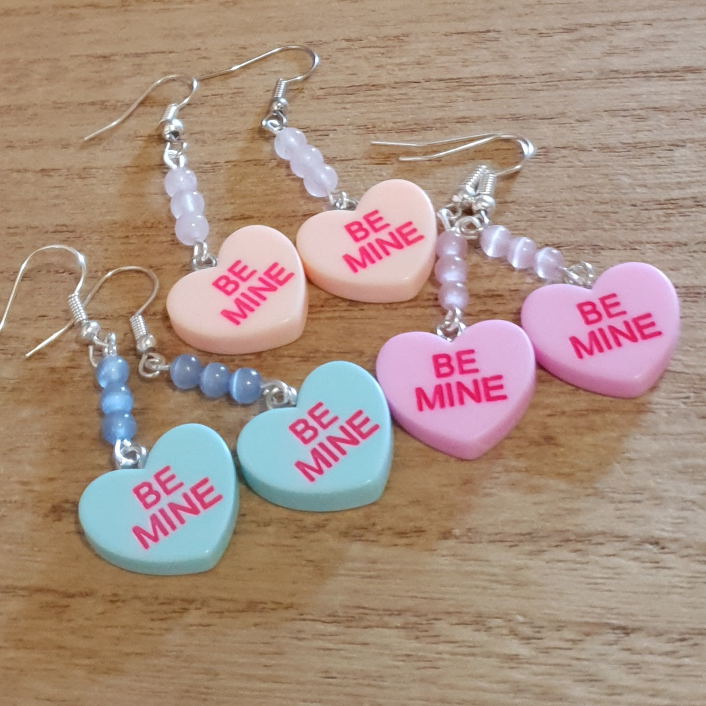 Be Mine Valentine's Earrings. Assorted Material Be Mine Earrings.