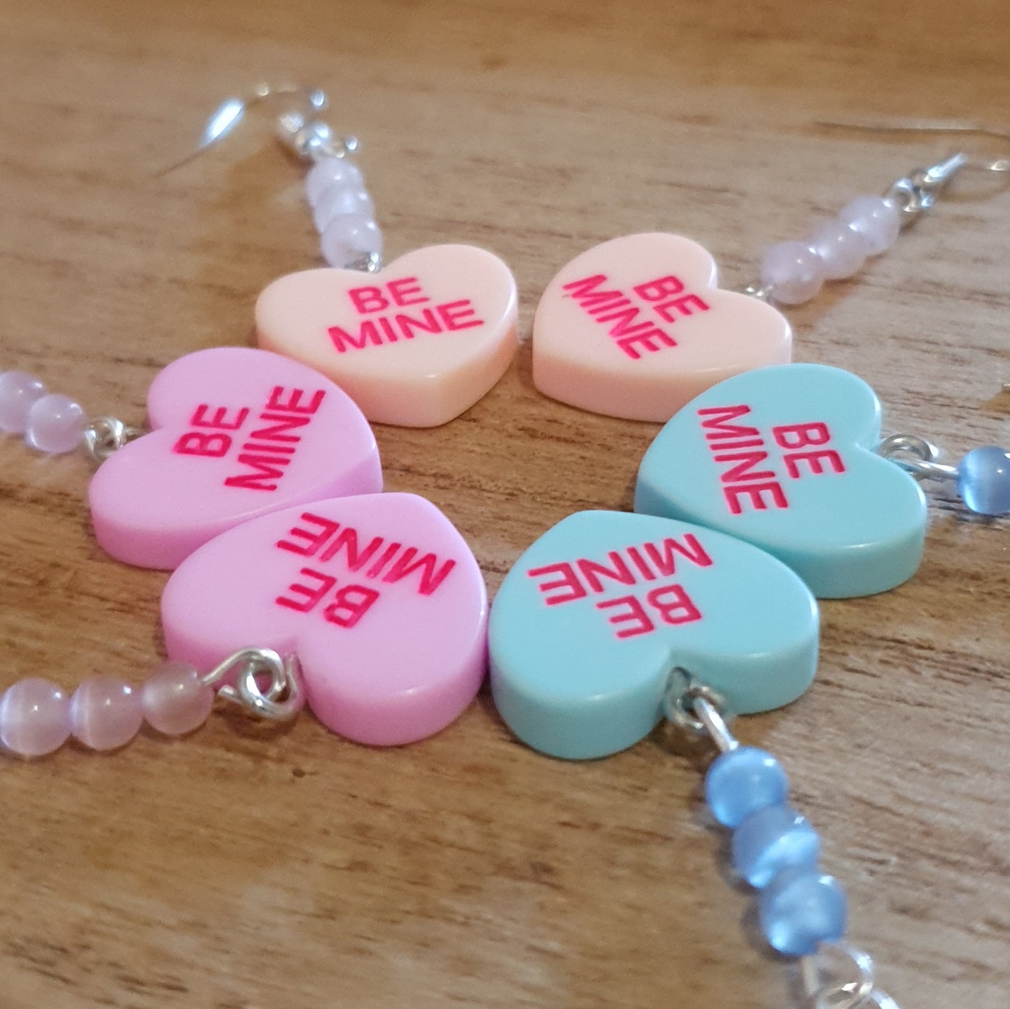 Be Mine Valentine's Earrings. Assorted Material Be Mine Earrings.
