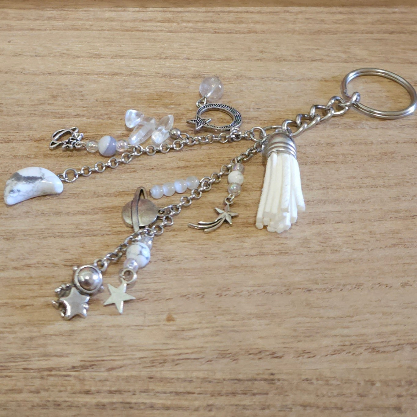 Man on the Moon Keychains. Handmade Keychain.