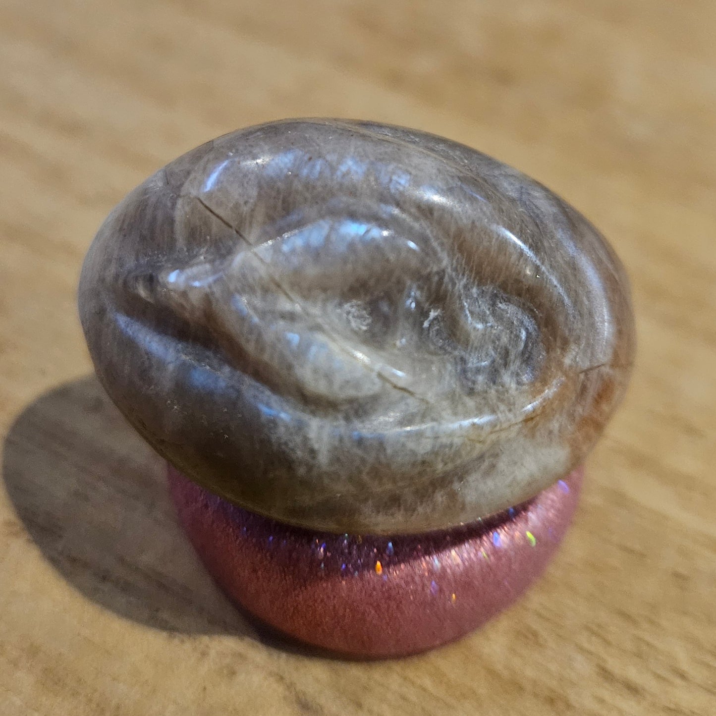 Black Moonstone & Sunstone Egg Vagina.