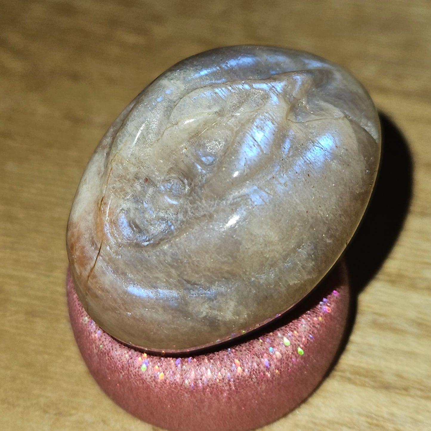 Black Moonstone & Sunstone Egg Vagina.