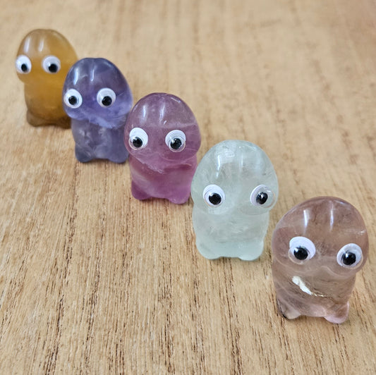 Fluorite Boggly Eye Ding Ding Carving.