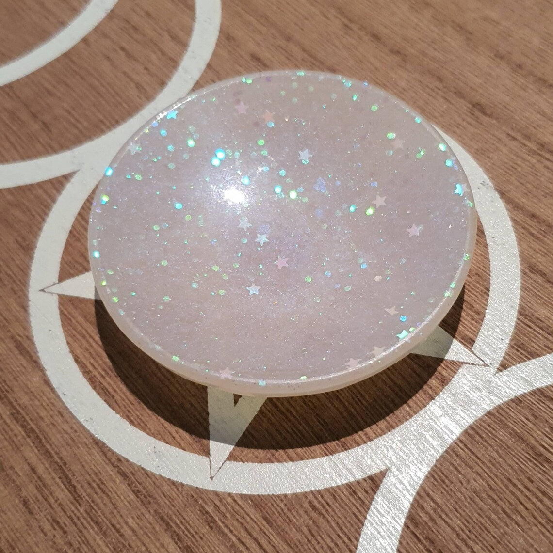 Small Circle Glitter Trinket Dish/ Crystal Sphere Holder. *Comes in Assorted colours*