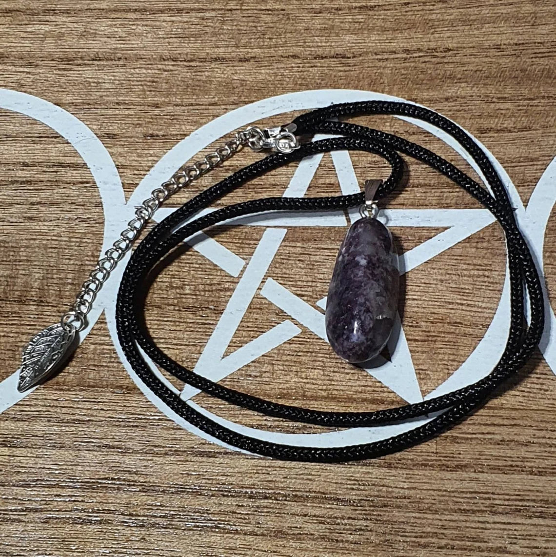 Dream Amethyst/Chevron Amethyst and Lepidolite Pendant Necklaces.