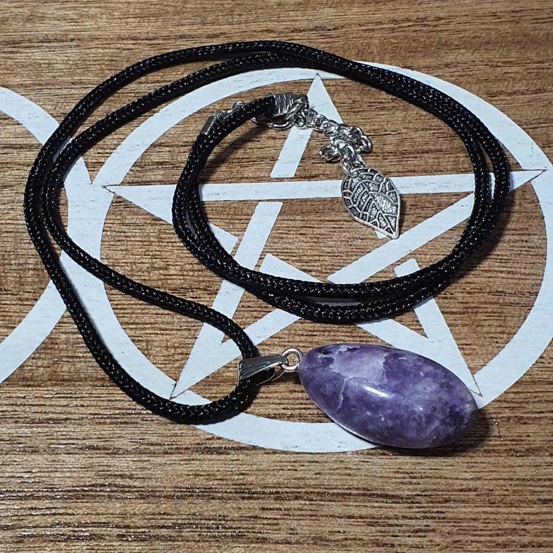 Dream Amethyst/Chevron Amethyst and Lepidolite Pendant Necklaces.