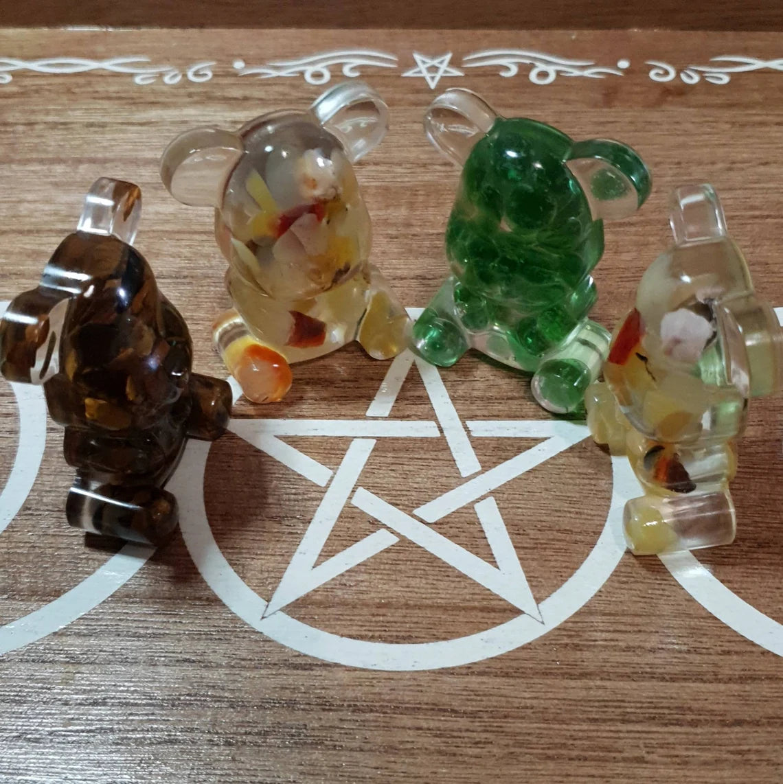 Crystal Chip Resin Bear Fridge Magnets.