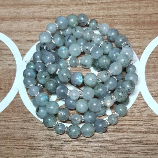 Labradorite Beaded Handmade Stretch Bracelet.