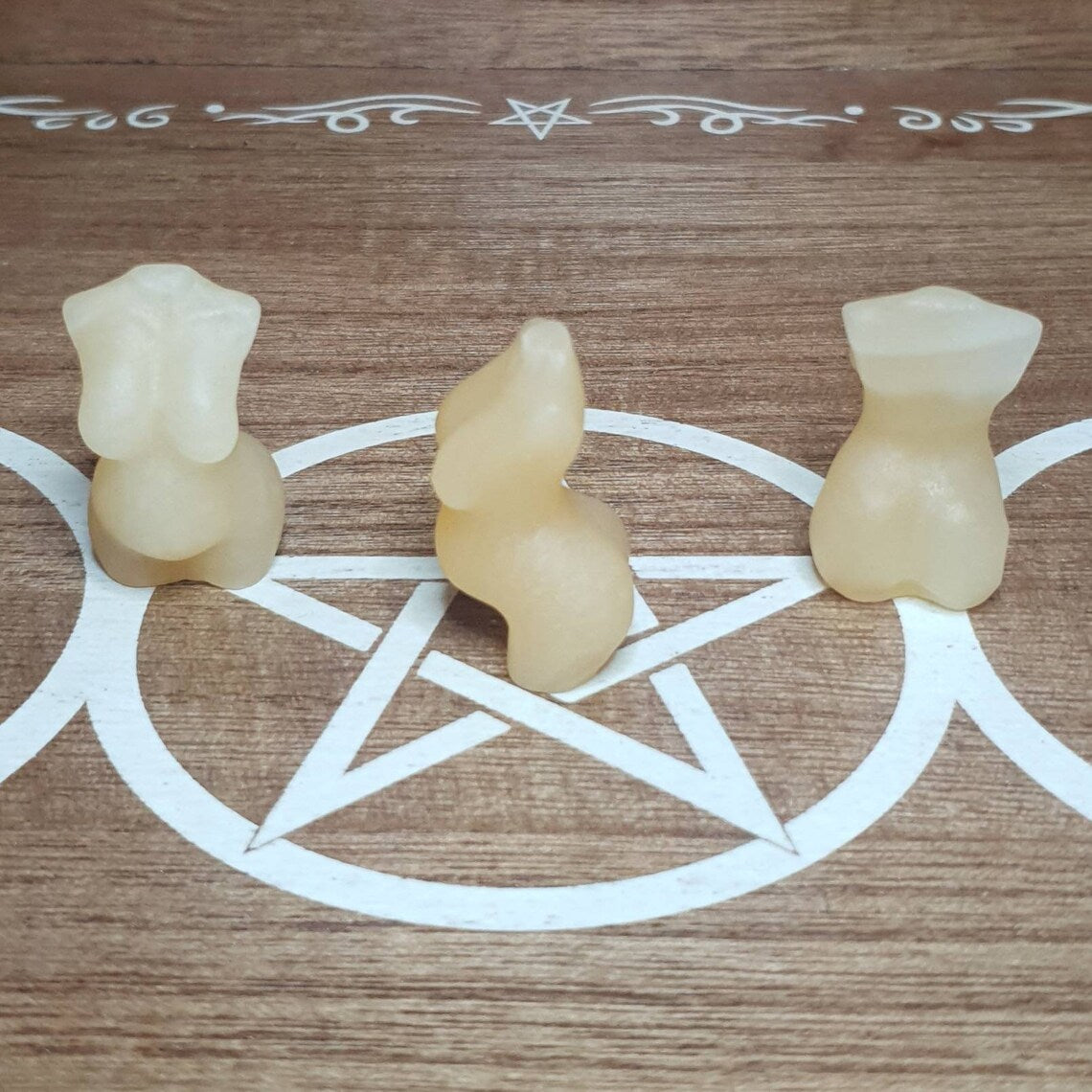 Yellow Calcite Pregnant Lady Body Carving