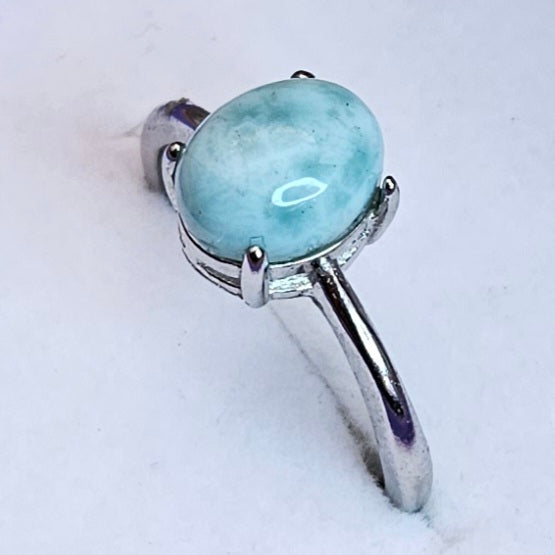 Larimar Oval Adjustable Ring.