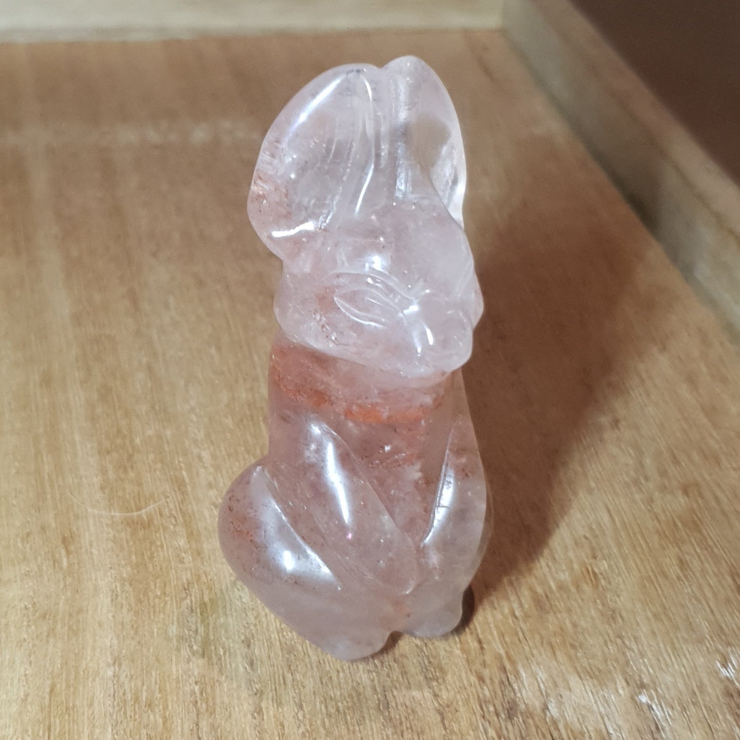 Not So Innocent Bunny Rabbit Crystal Carving.