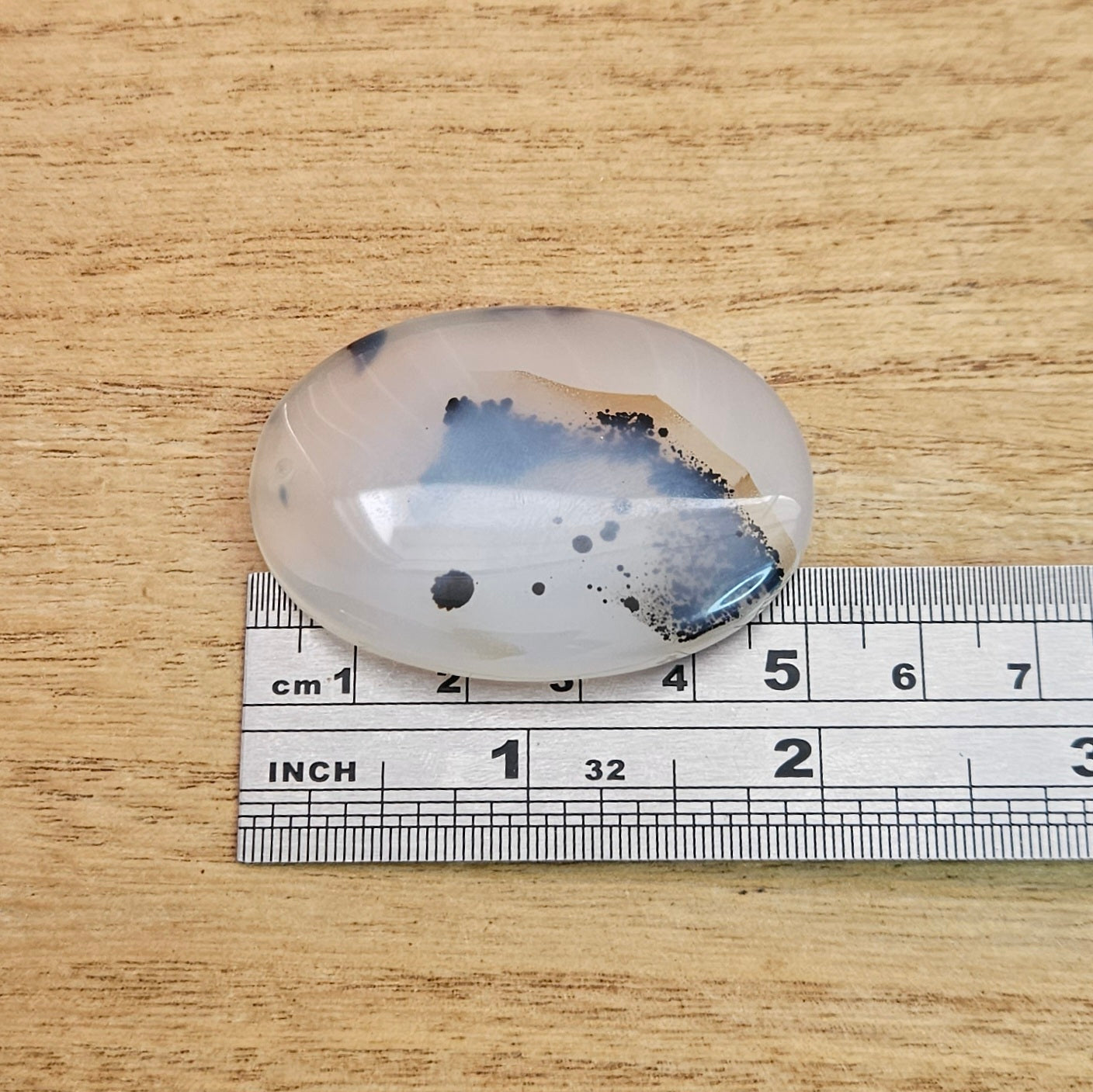Dendritic Agate Oval Cabochon. *Pre Drilled*.