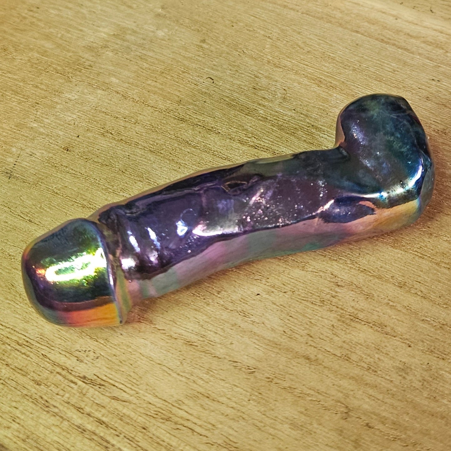 Aura Coated Sodalite Dick Carving.