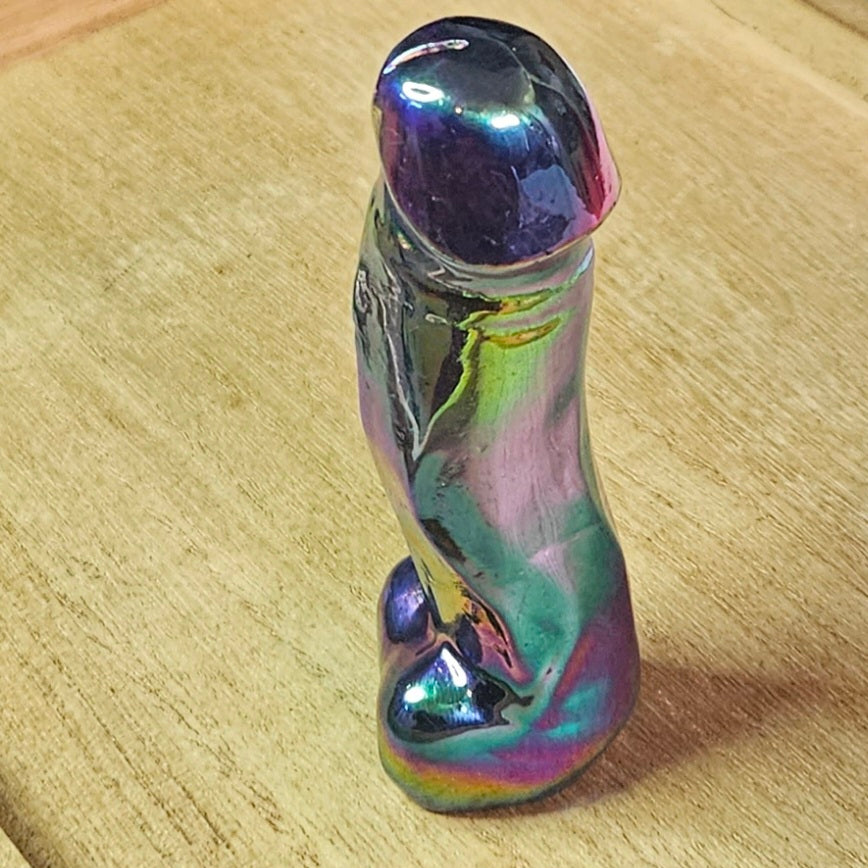 Aura Coated Sodalite Dick Carving.
