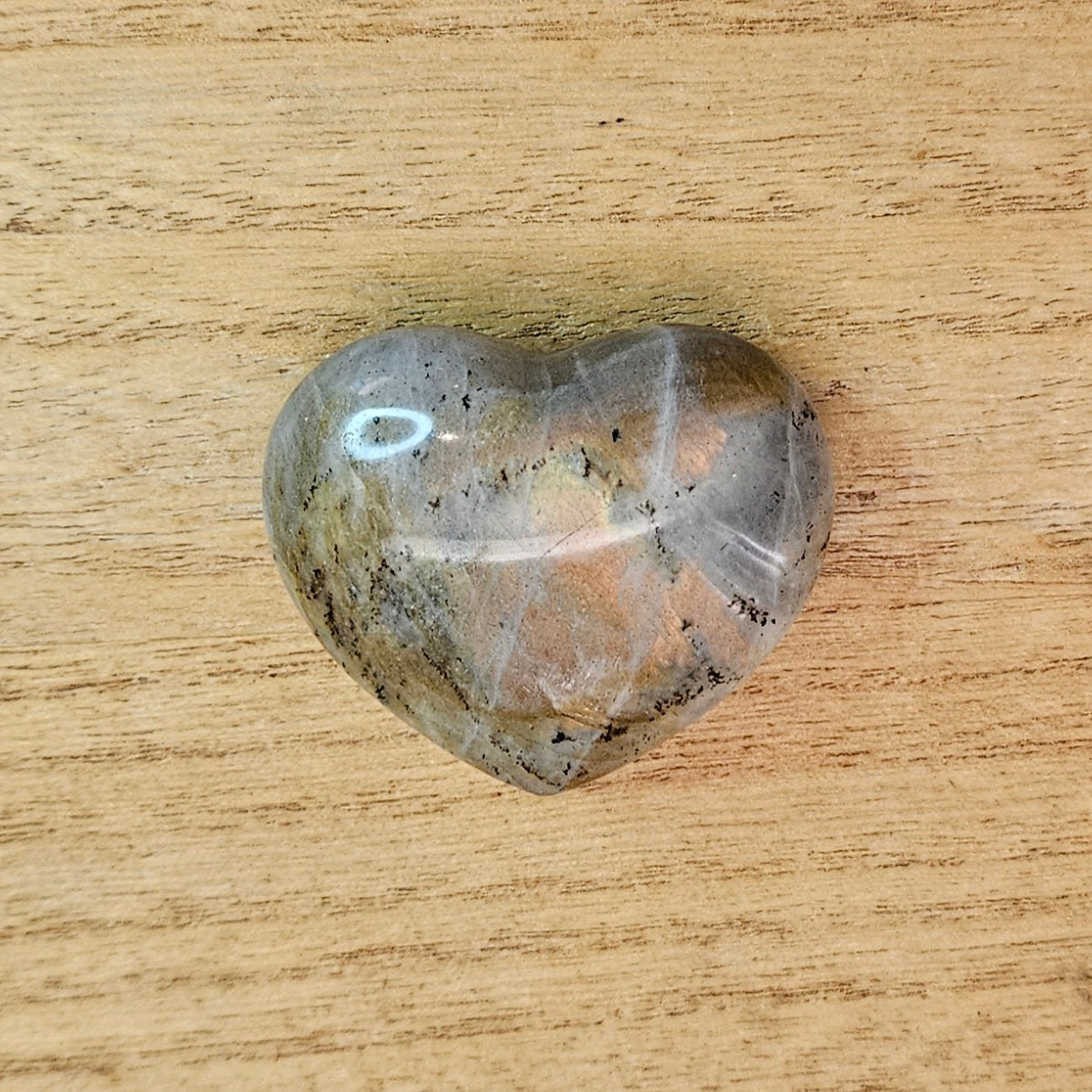 Sunset Labradorite Heart Carving.
