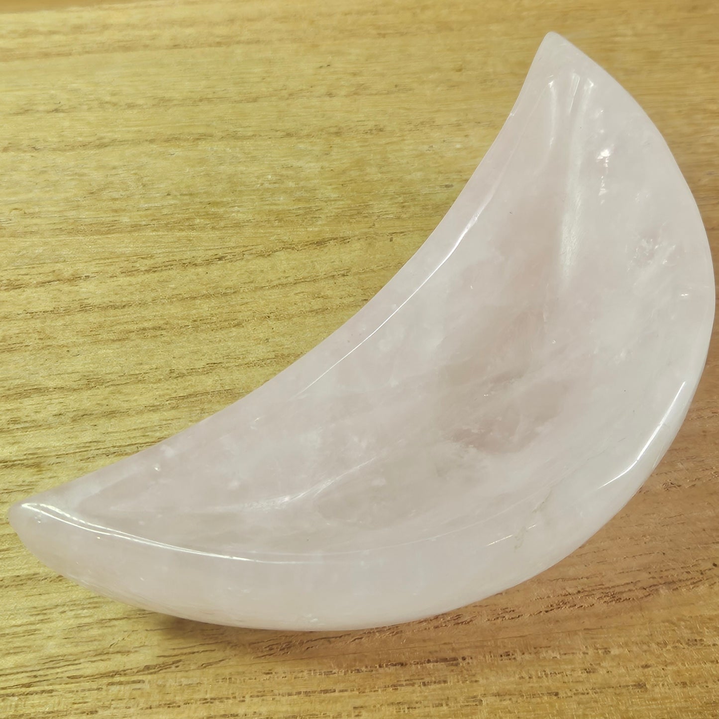 Rose Quartz Moon Trinket Bowl.