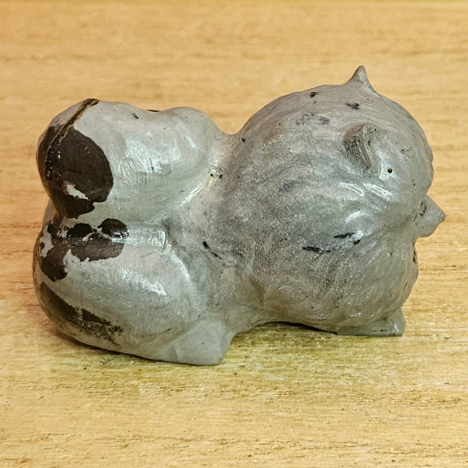 Picture Jasper Pomeranian Dog Carving.