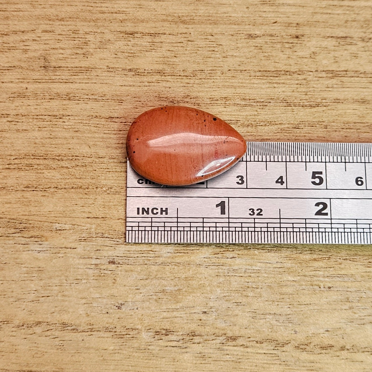 Red Jasper Tear-drop Cabochon.