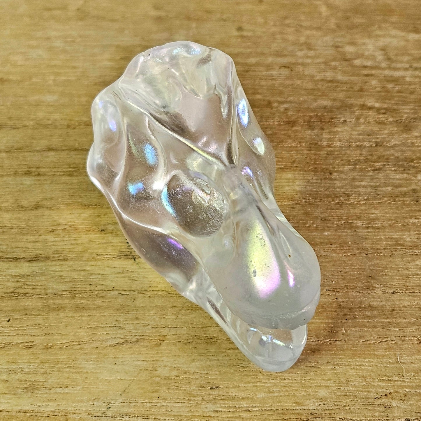 Aura Glass T-Rex Skull Carving.
