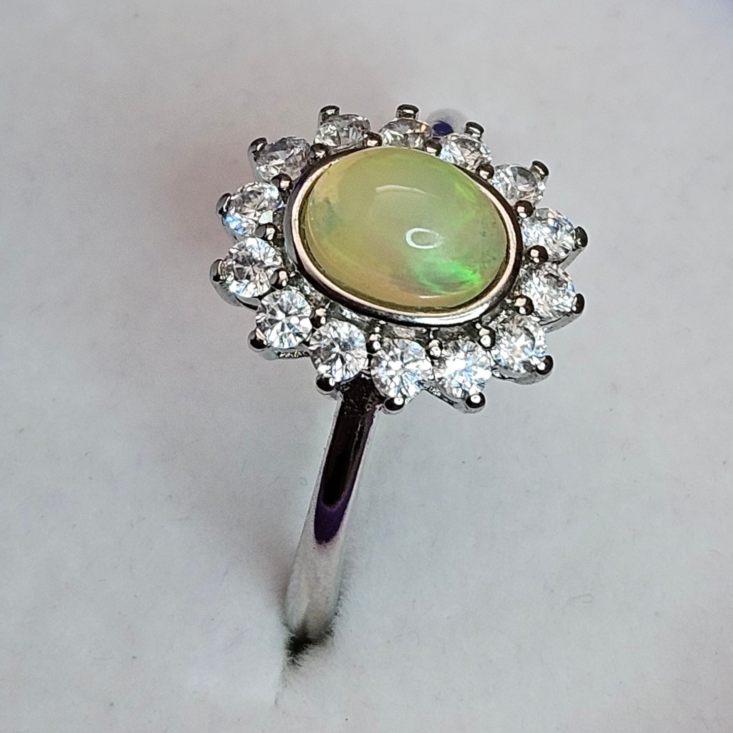 Opal Oval Adjustable Ring.