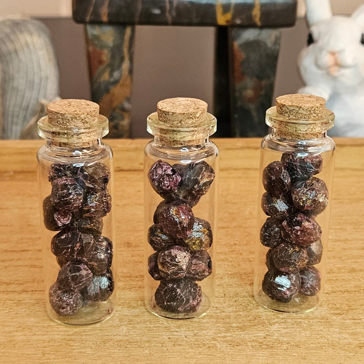 Raw Garnet Crystal Jar.