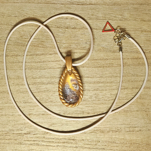 Handmade Garden Quartz Pendant Necklace.