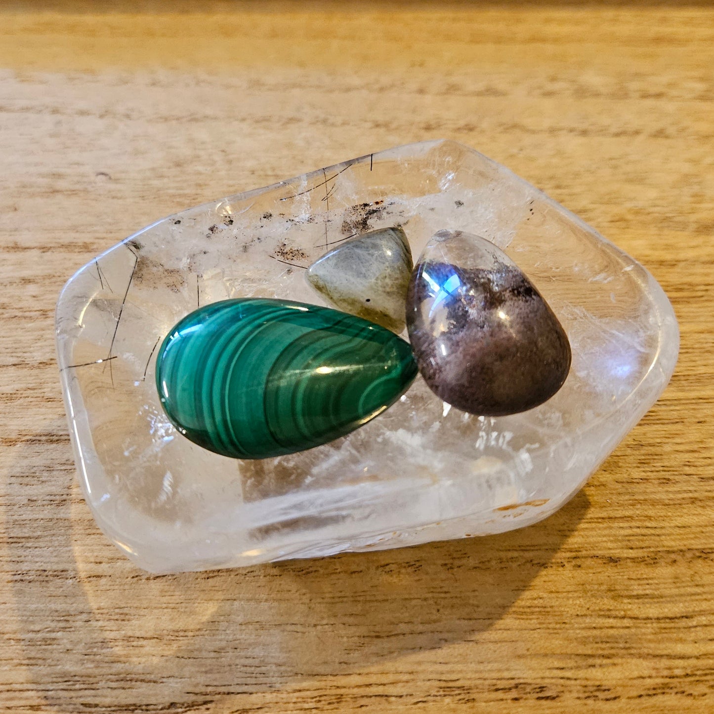 Black Rutilated Quartz Bowl.