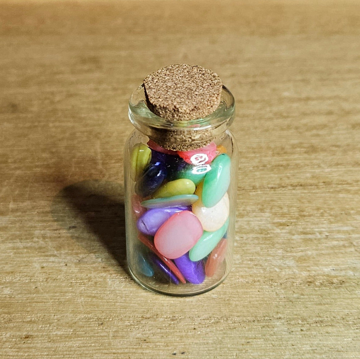 Rainbow Dyed Shell Chip Jar.