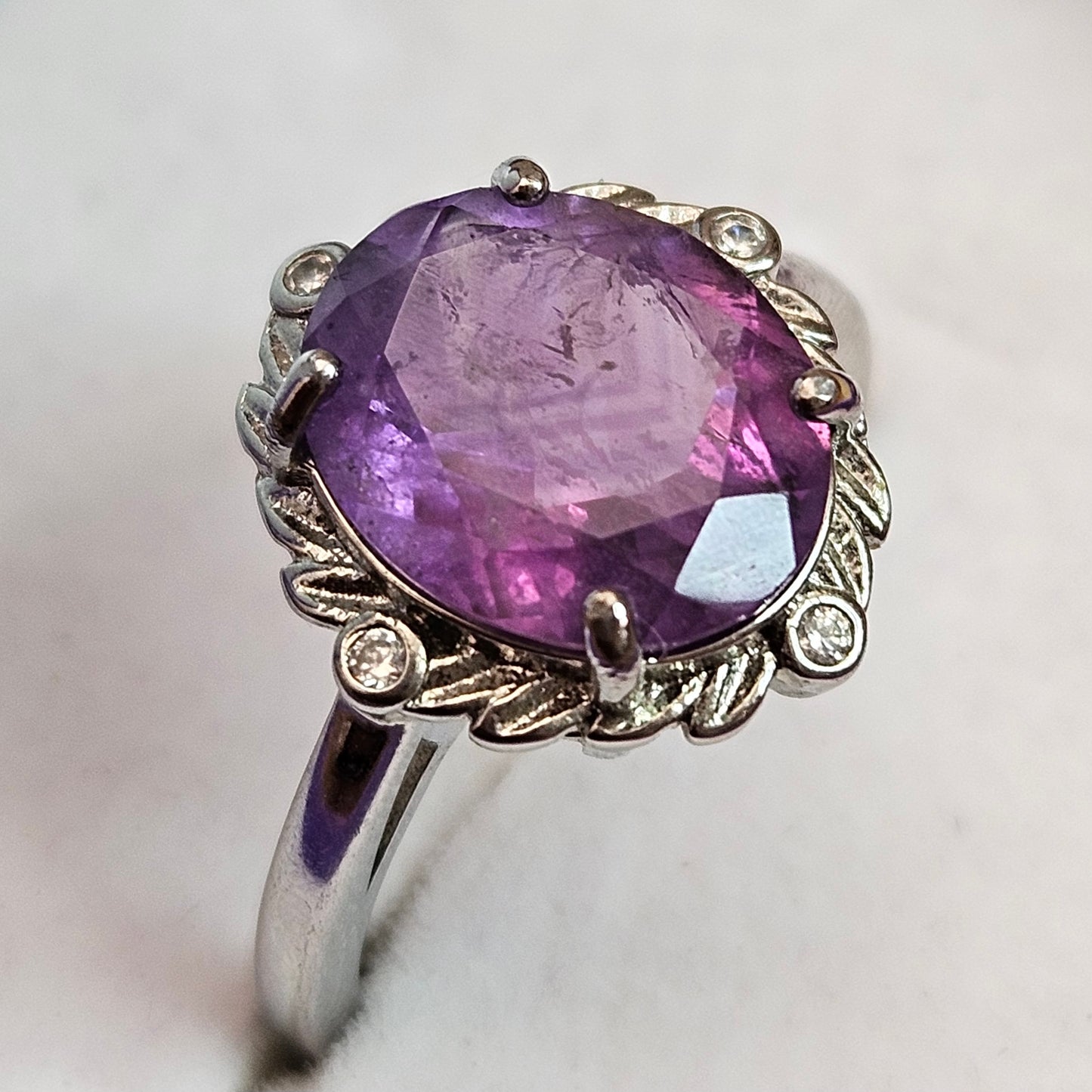Phantom Amethyst Adjustable Ring.