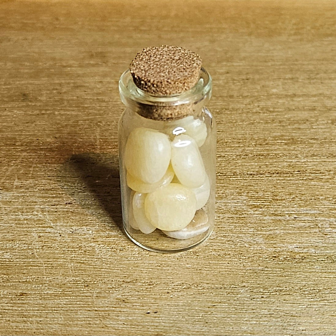 Yellow Calcite Crystal Chip Jar.