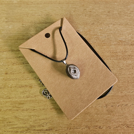 Silver Sheen Obsidian Vagina Necklace.