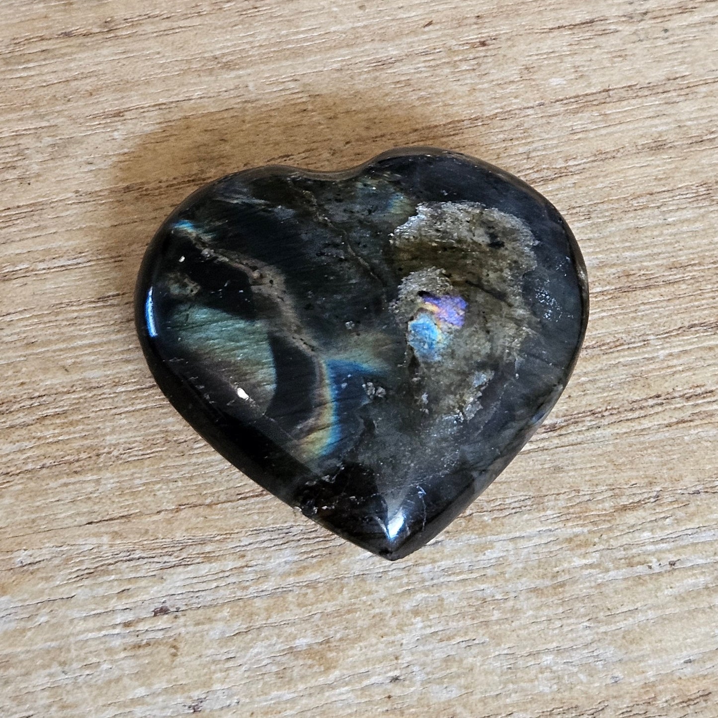 Labradorite Heart Carving.