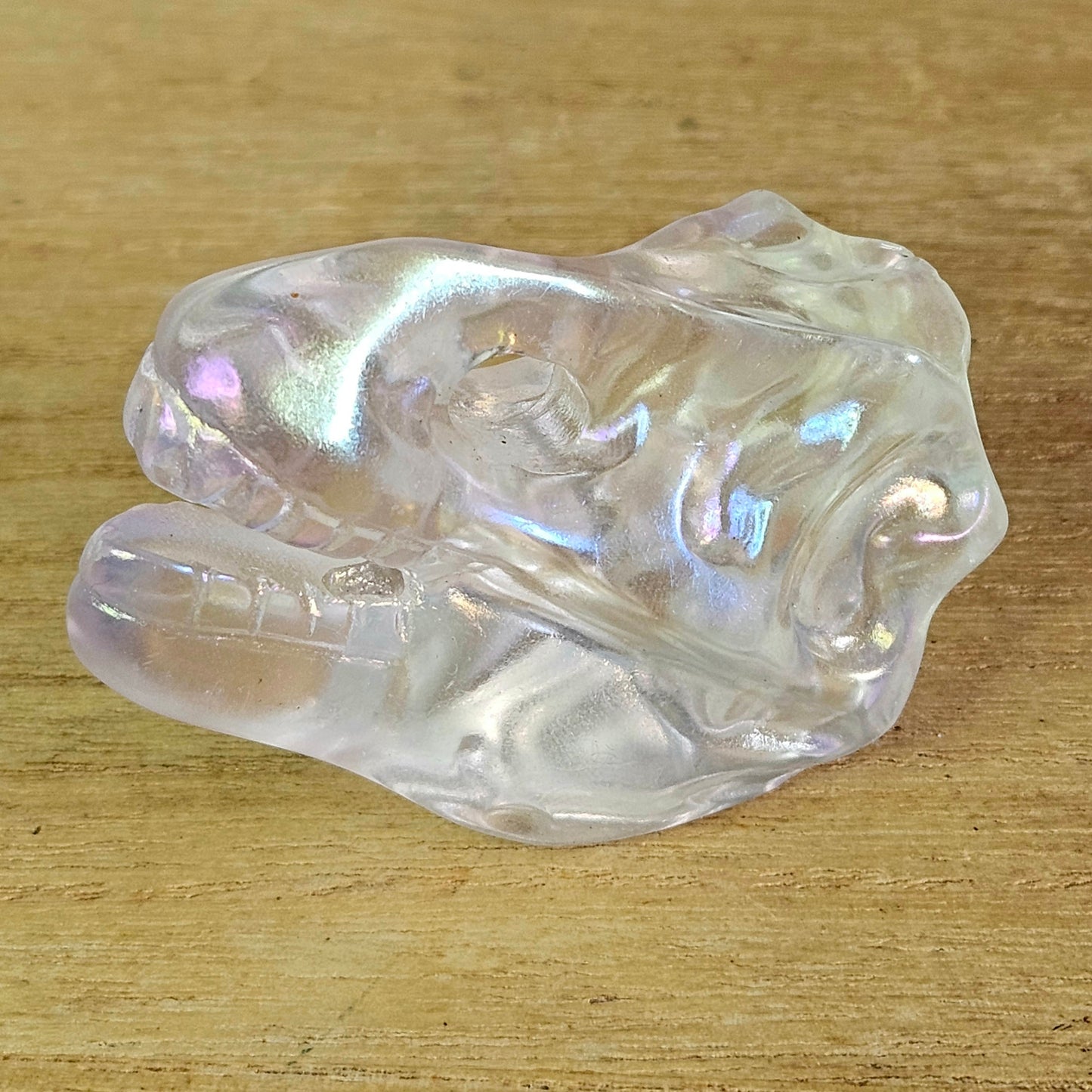 Aura Glass T-Rex Skull Carving.