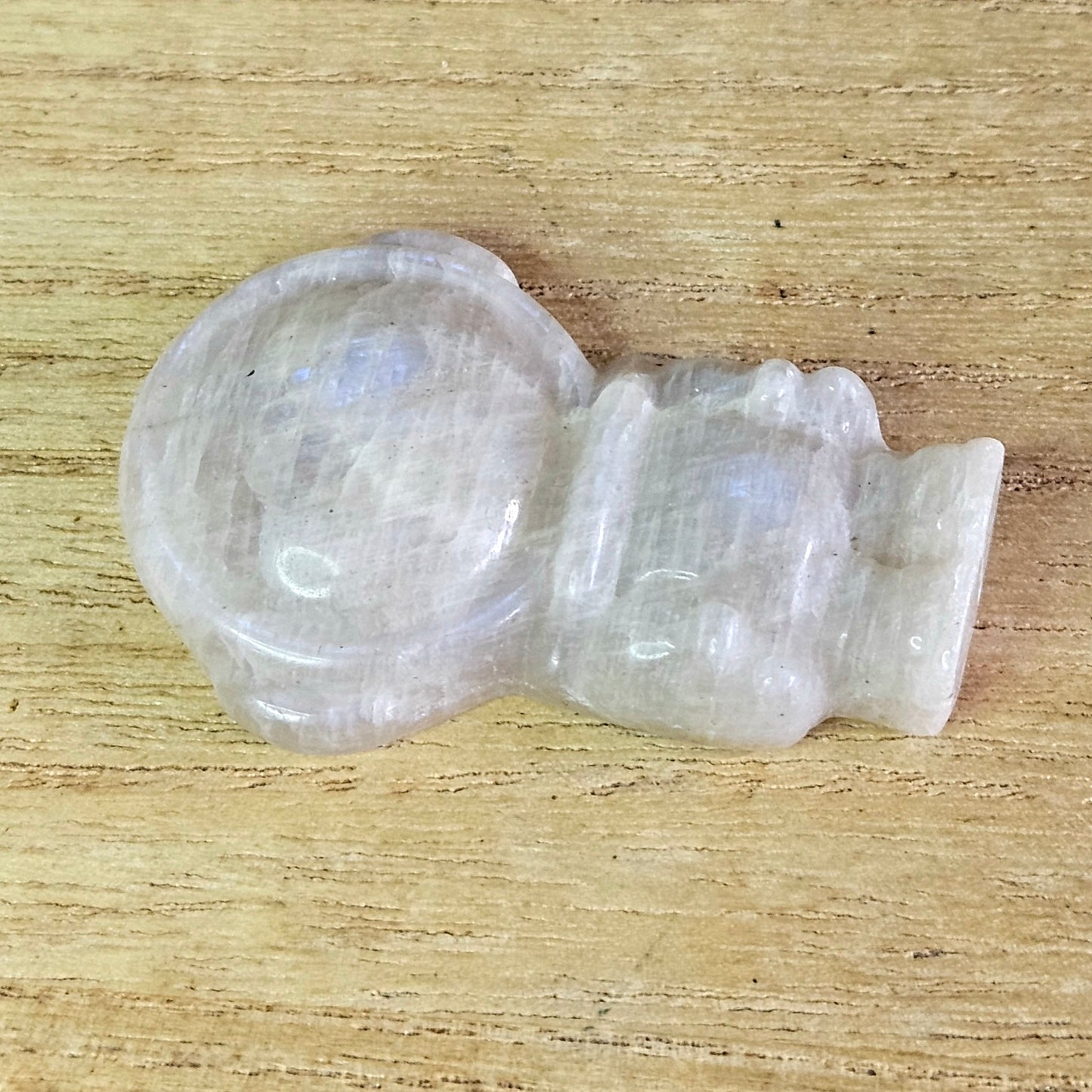 Blue Moonstone Astronaut Carving.