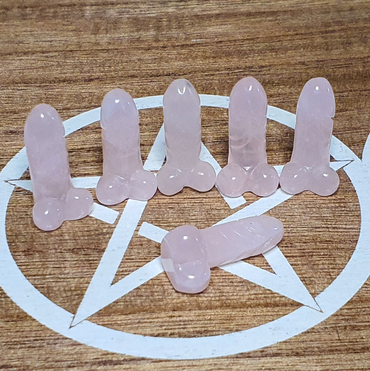 Rose Quartz Mini Ding Ding Carving.