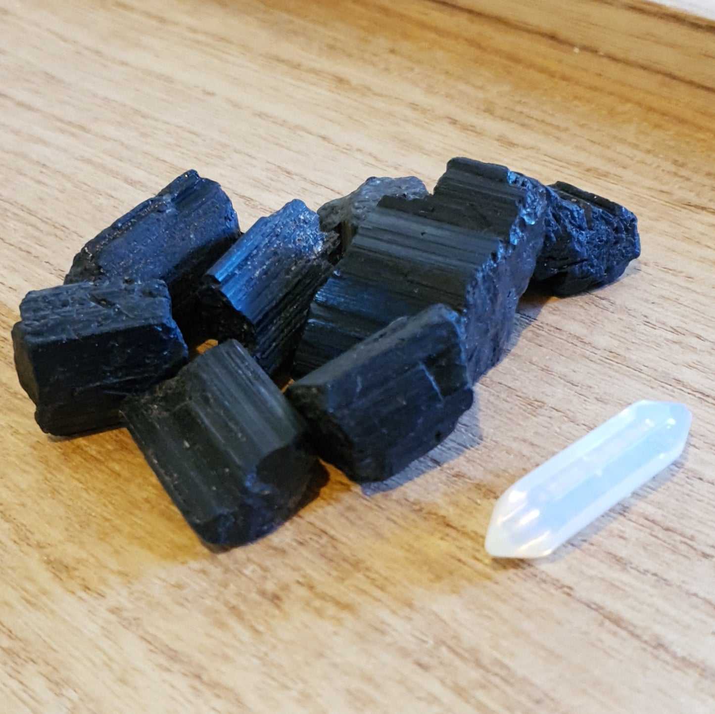 Raw Black Tourmaline. One Piece Of Raw Black Tourmaline.