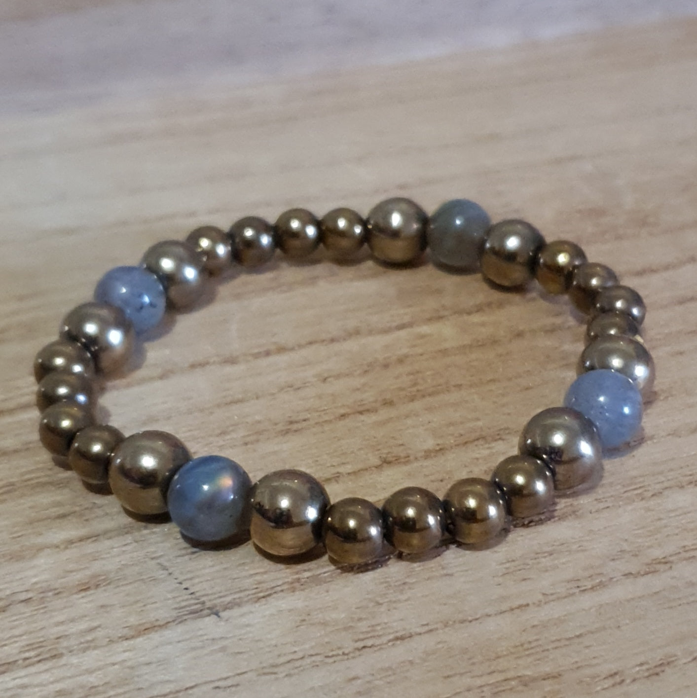 Electroplated Gold Hematite Bracelets. Available in Assorted Materials.