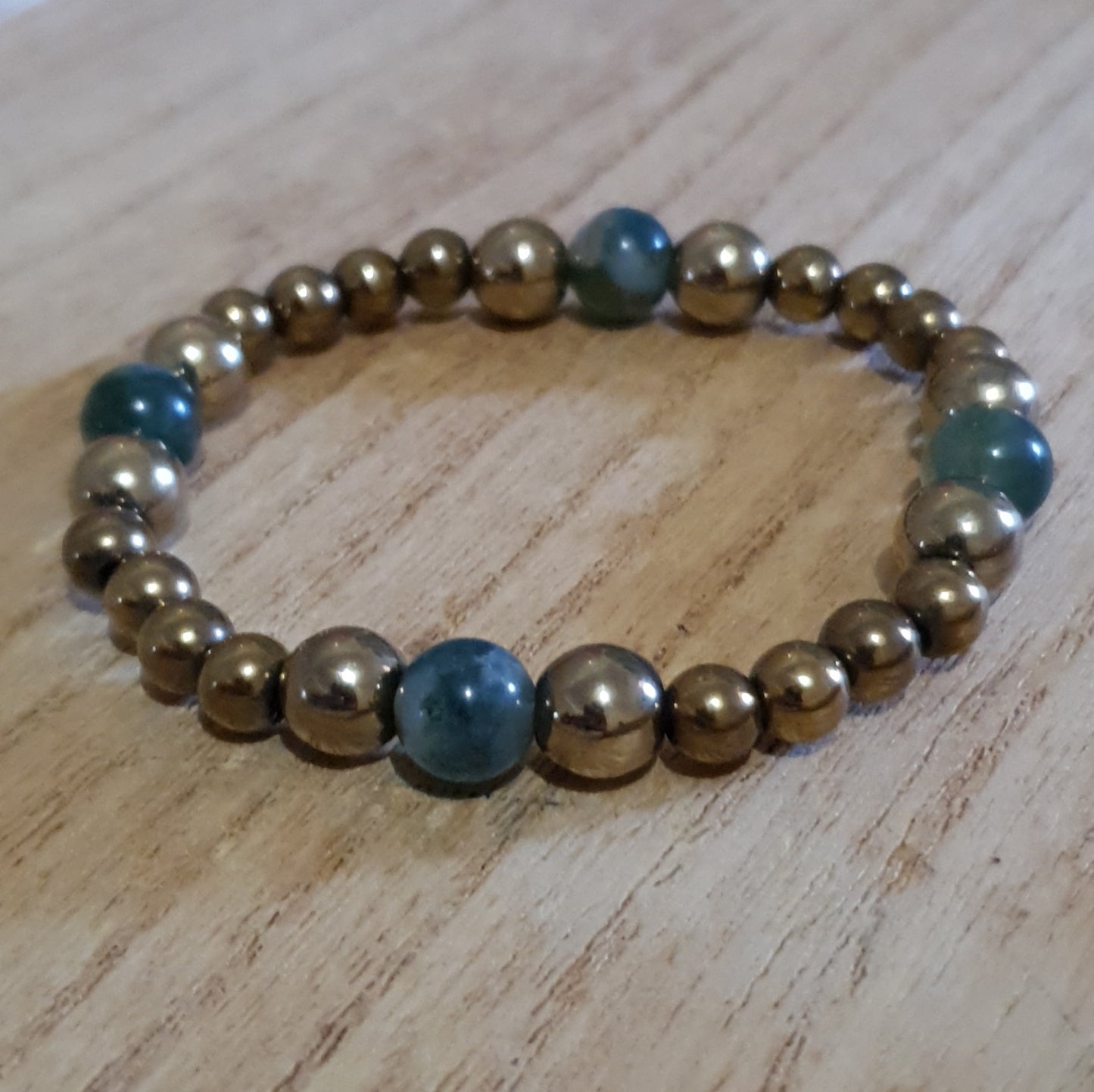 Electroplated Gold Hematite Bracelets. Available in Assorted Materials.