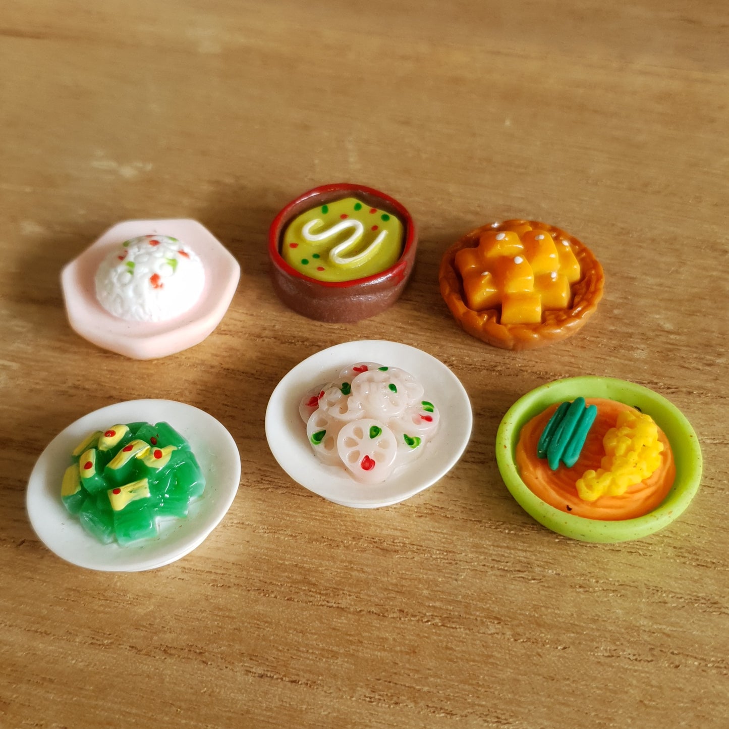 Miniature Food Sets. 6pcs.