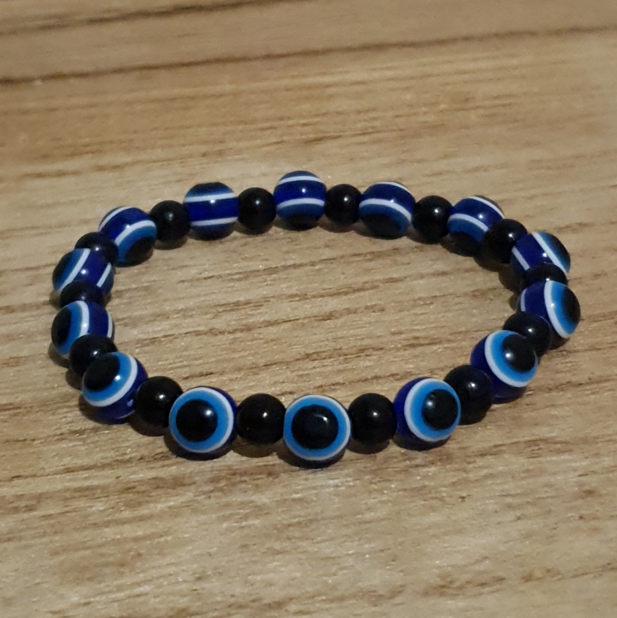 Evil Eye Acrylic Stretch Bracelet.